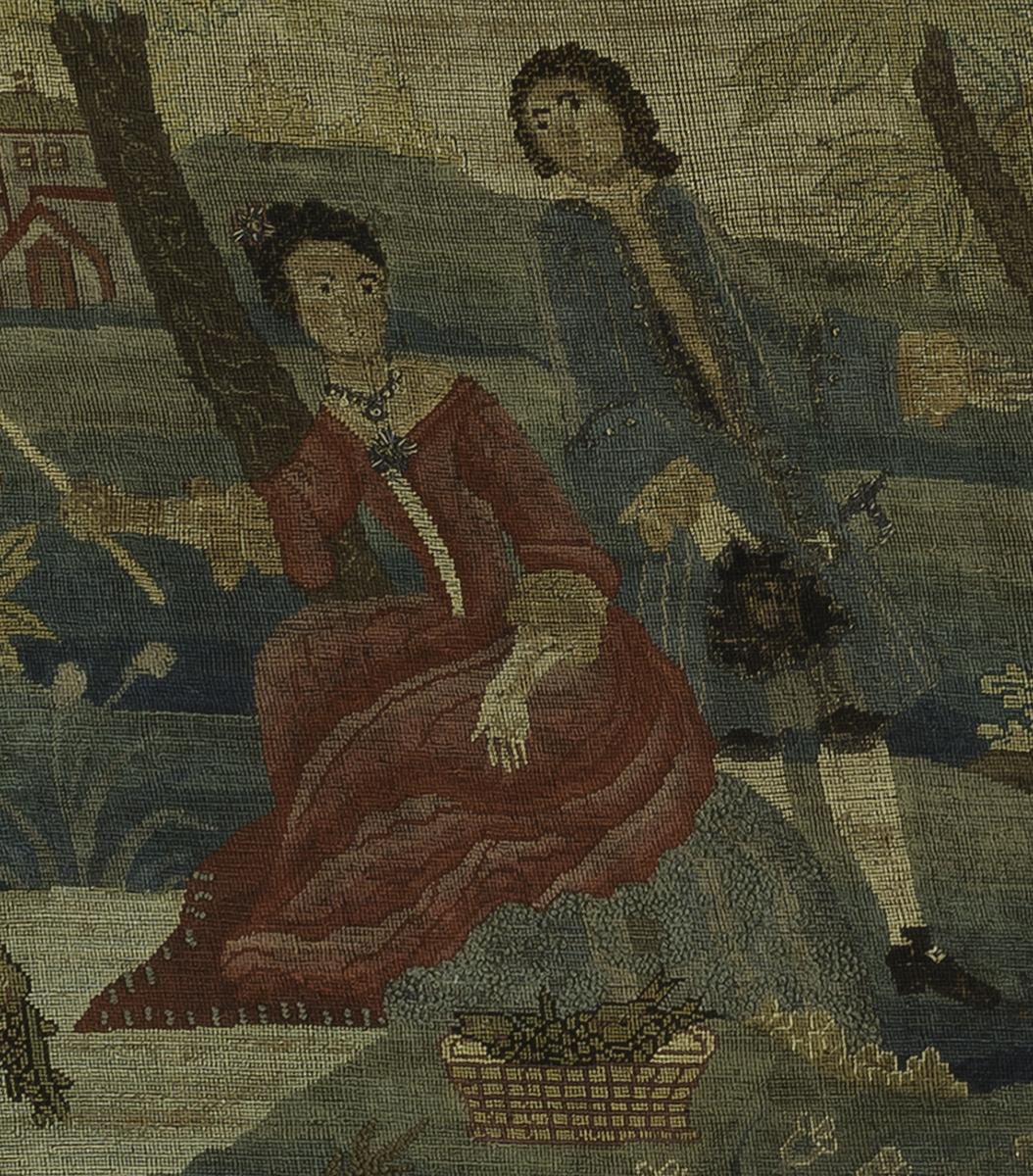 1965.1609 A Needlework Picture, Detail 7