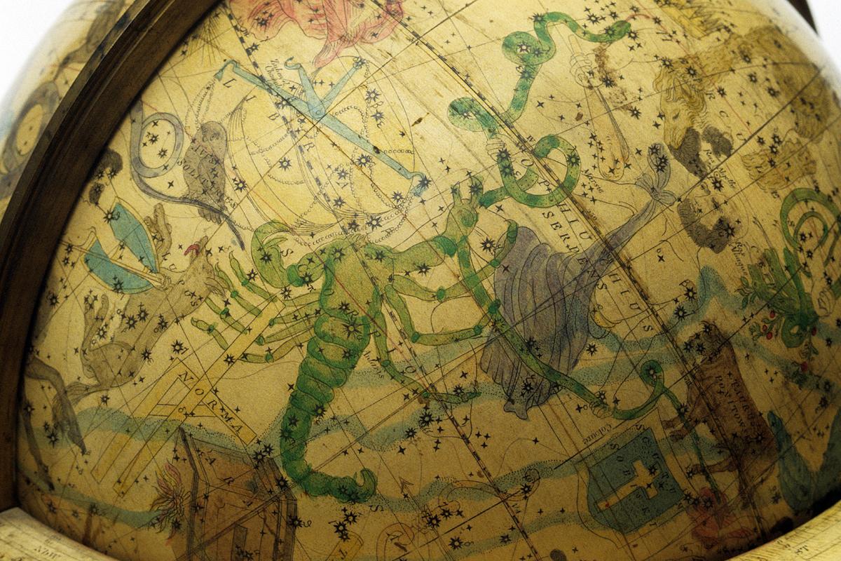 1965.1621 Globe with Stand, Detail 3