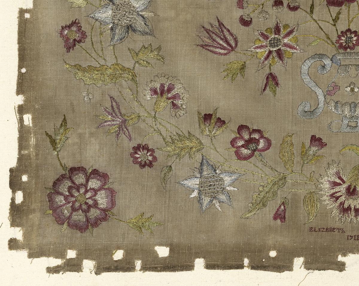 1965.1650 Needlework Picture, Detail 3