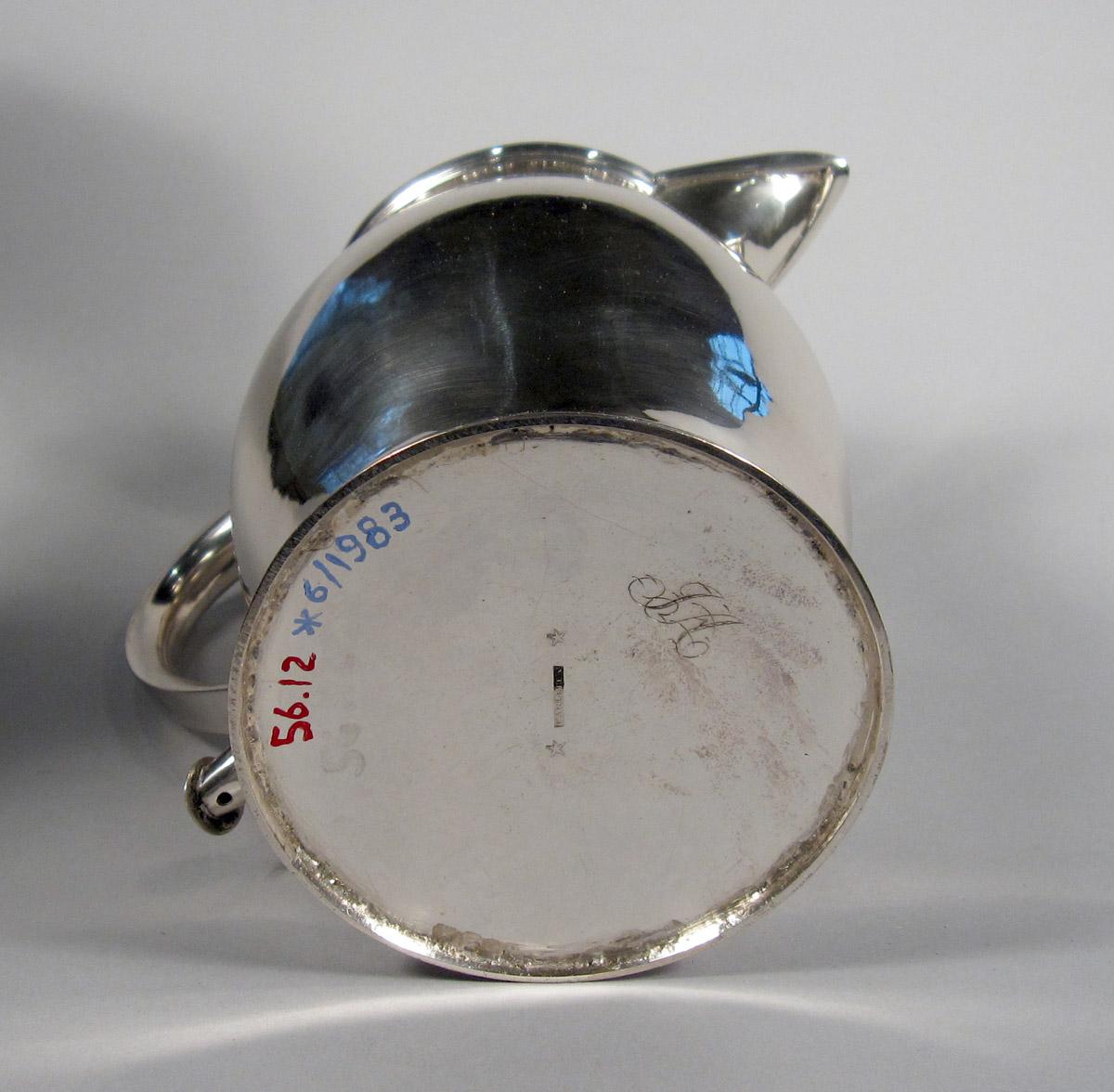 1956.0012 Silver Pitcher underside