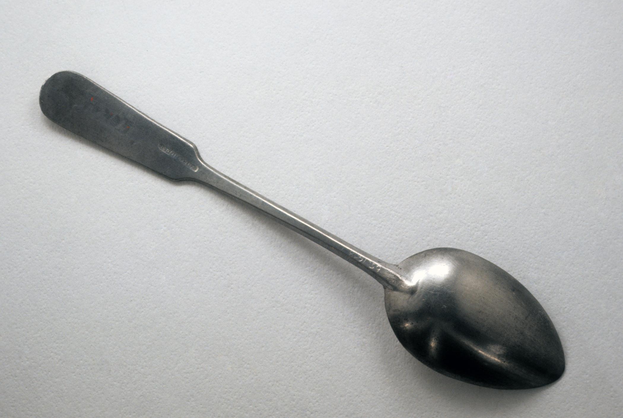 1965.1688.001 (view 2) Pewter spoon