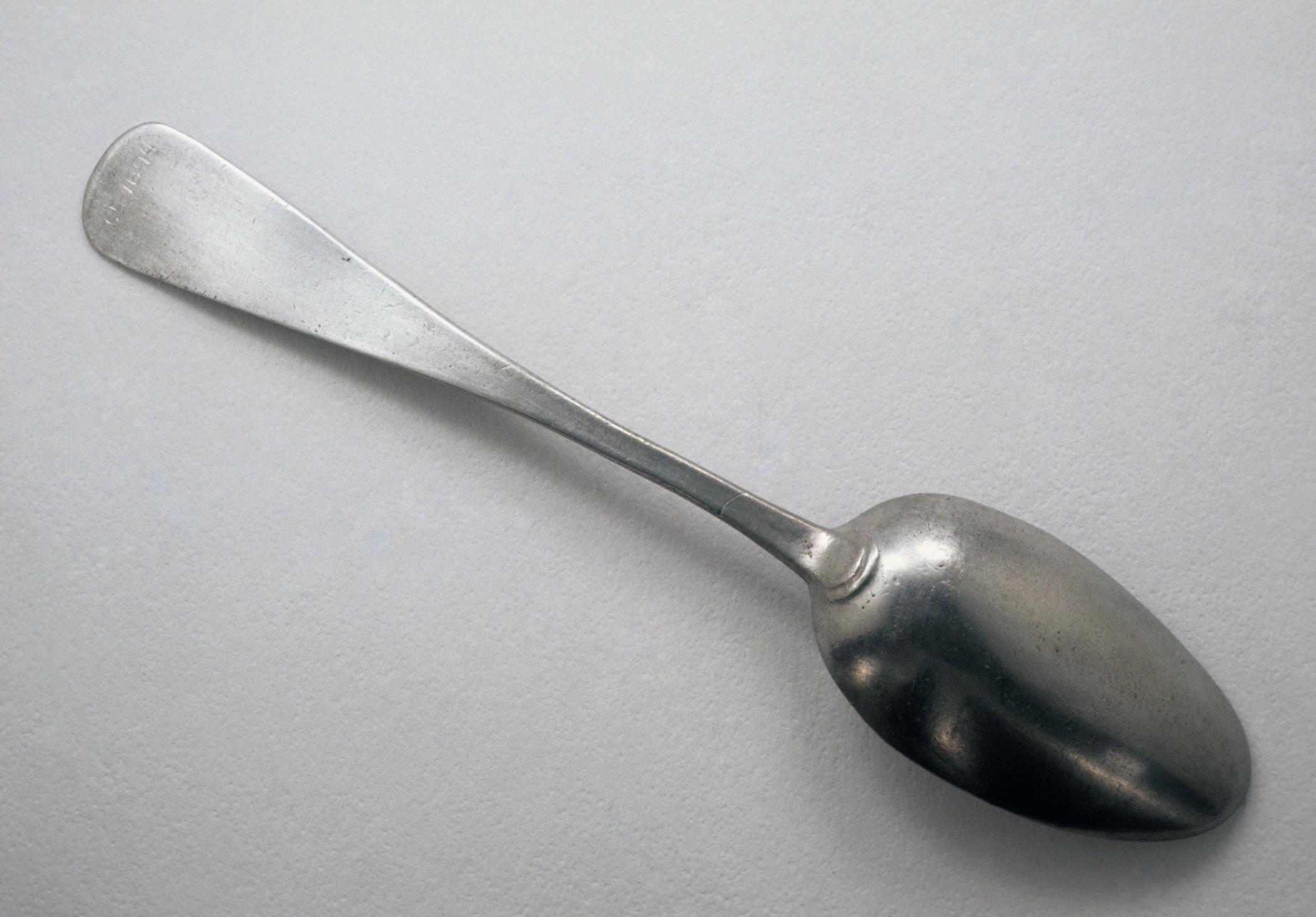 1965.1694 Pewter spoon (view 2)