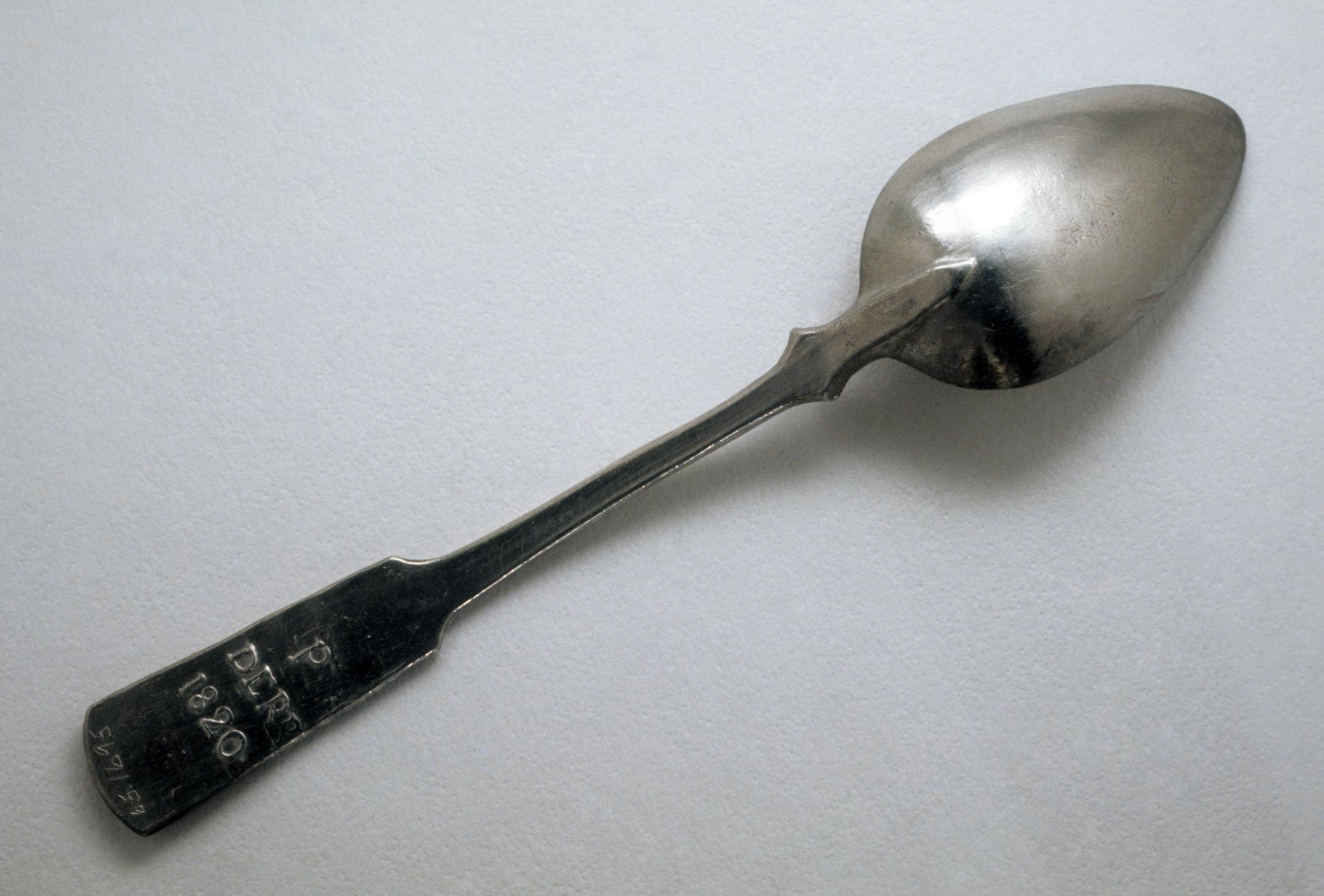 1965.1695 Pewter spoon (view 2)