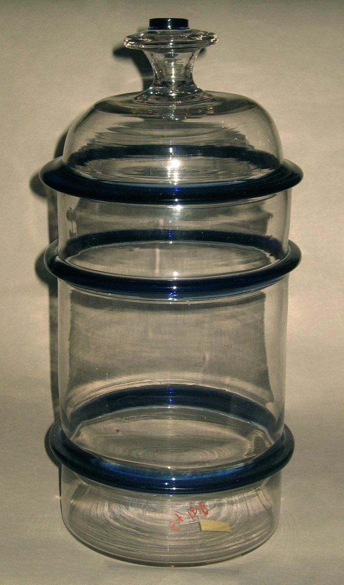 1965.1808.001 A, B Glass jar