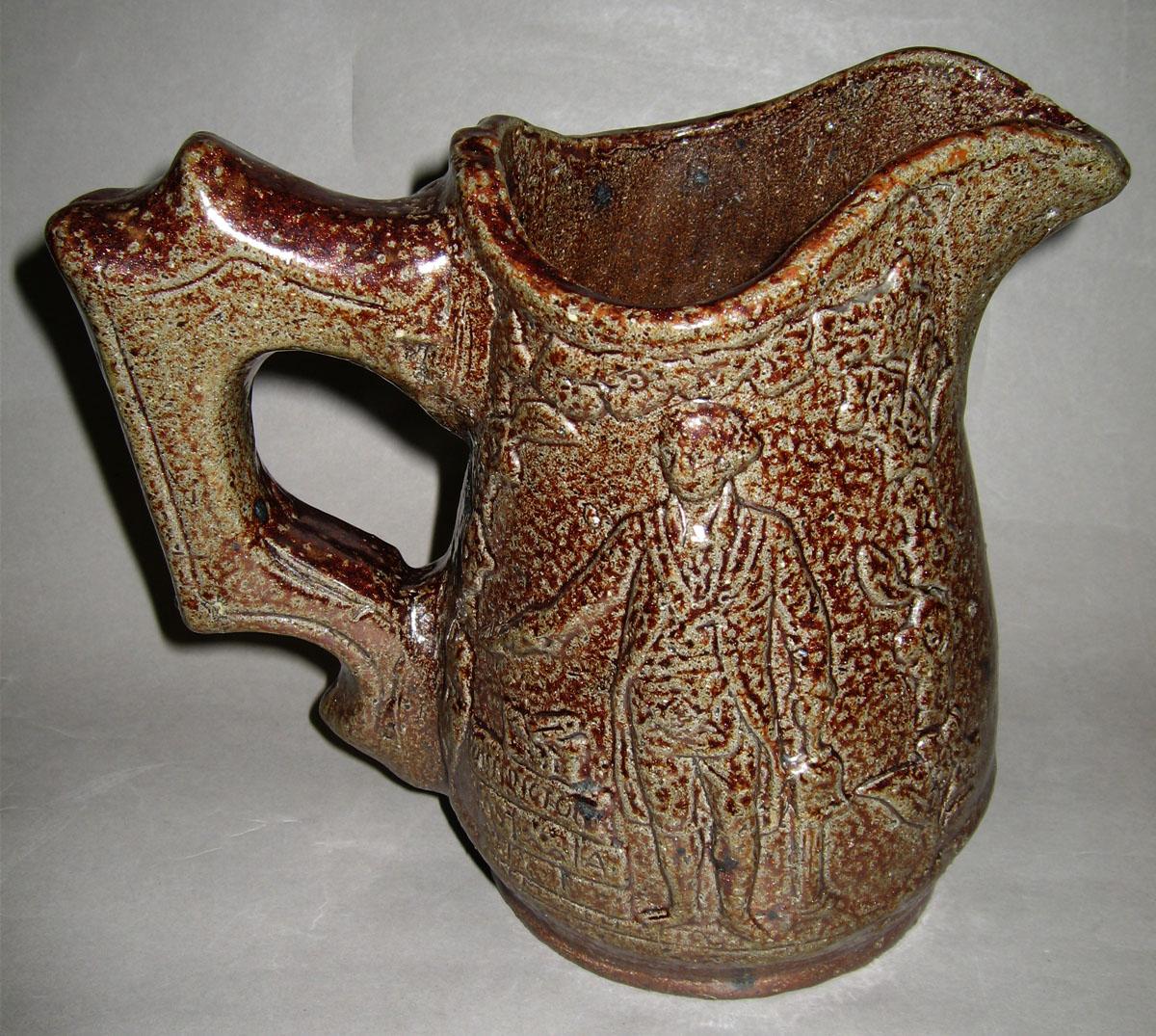1965.1813 Stoneware Pitcher with Washington