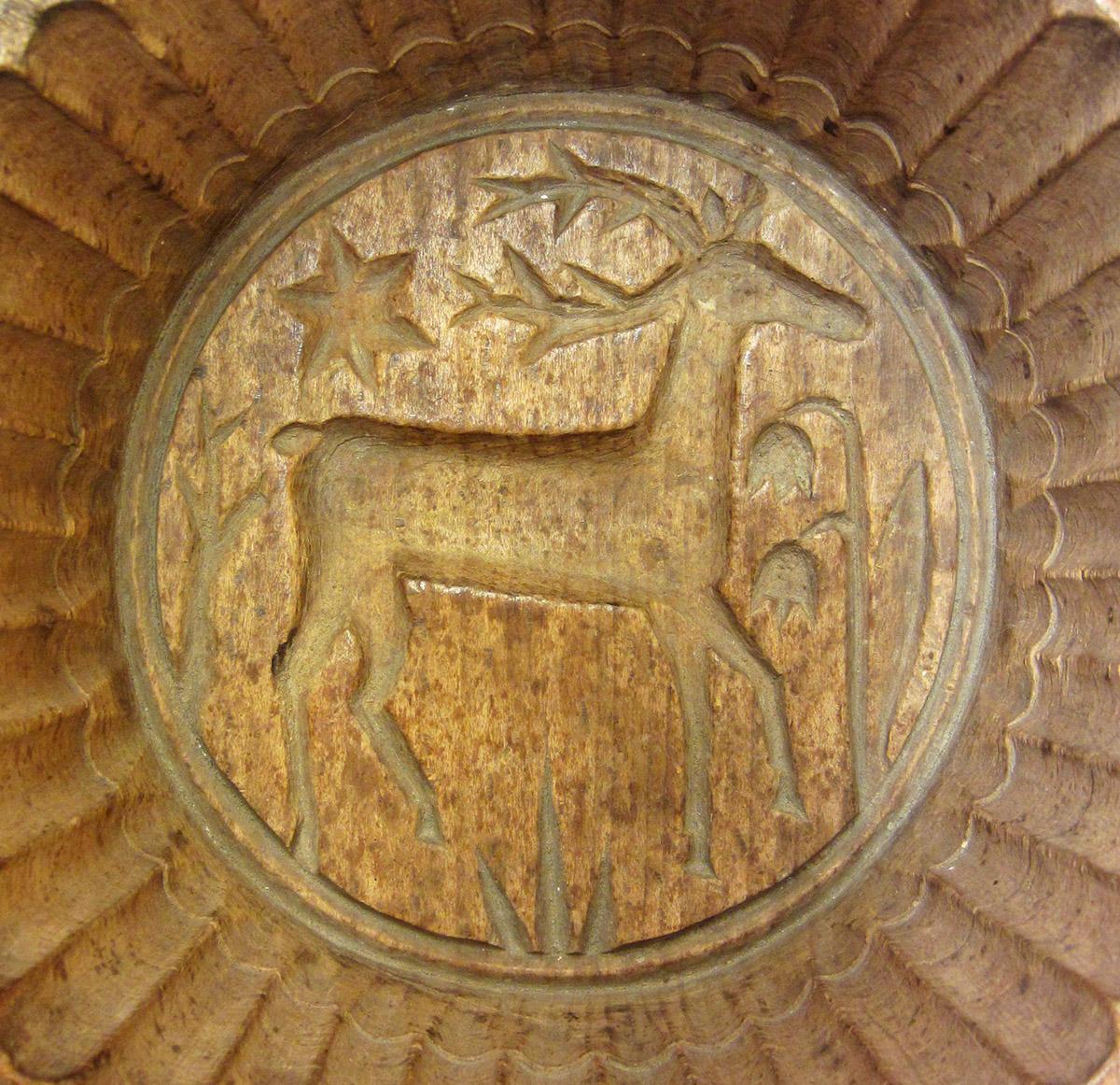 1965.1819, Butter mold, carving detail