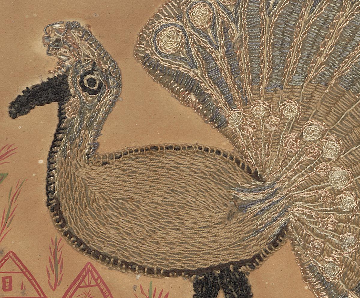 1965.1908 Needlework Picture, Detail