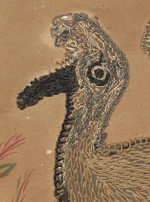 1965.1908 Needlework Picture, Detail 3