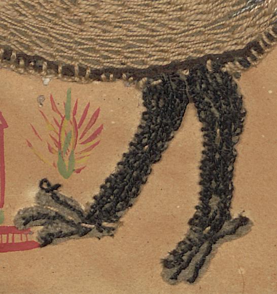 1965.1908 Needlework Picture, Detail 4
