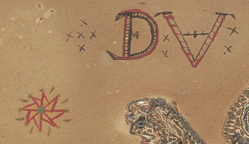 1965.1908 Needlework Picture, Detail 7