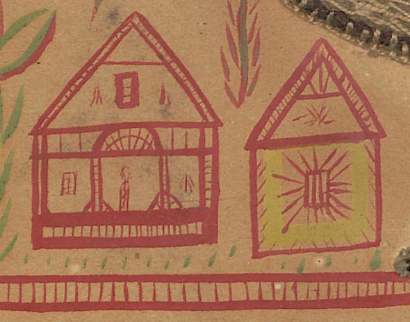1965.1908 Needlework Picture, Detail 8