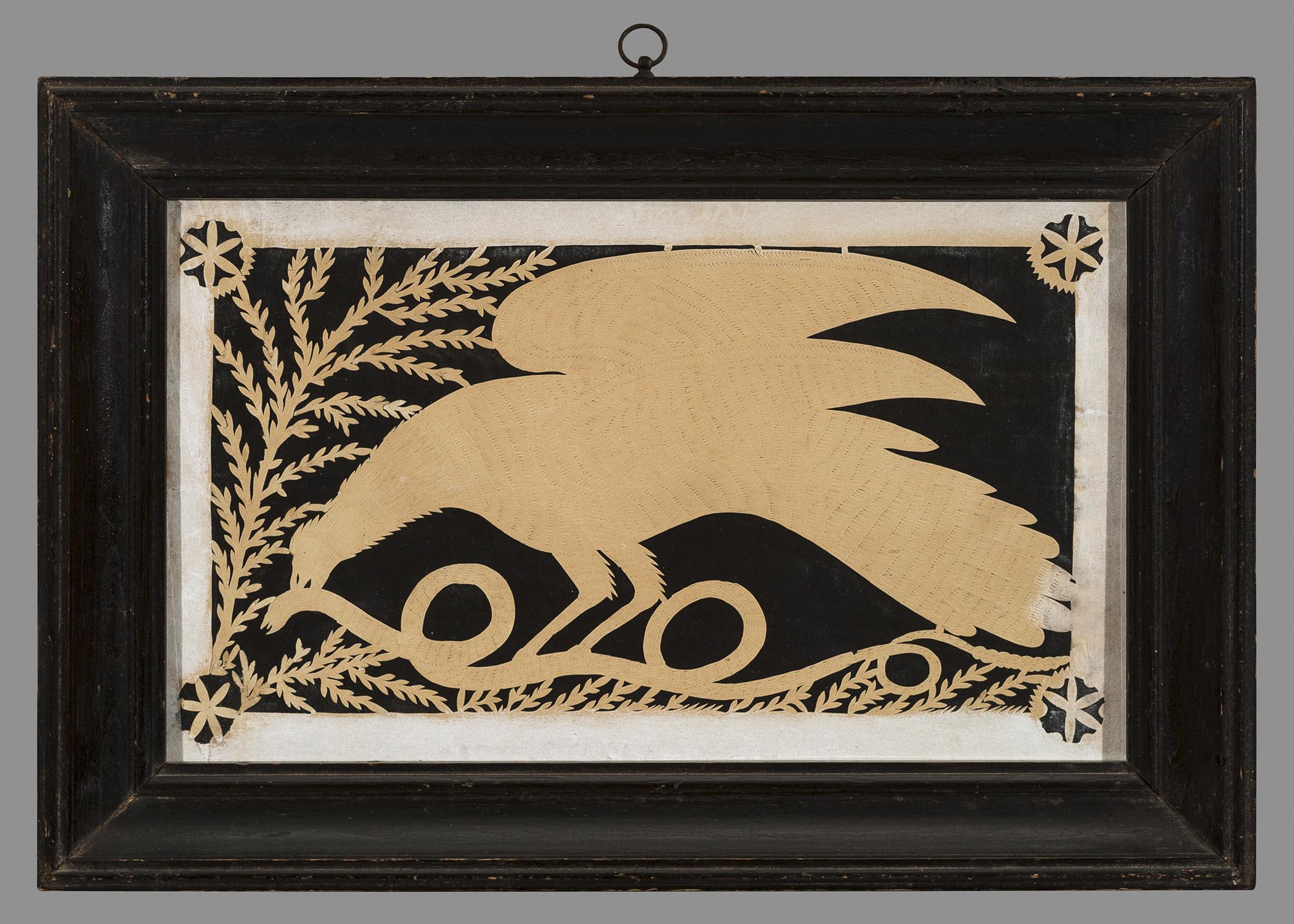 1965.1916  Cutwork picture, 1965.1917 A Frame, view 1