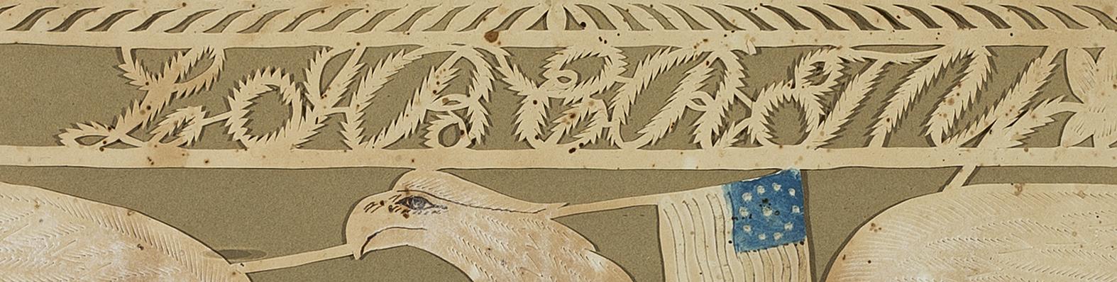 1965.1918 Cutwork picture, detail 1