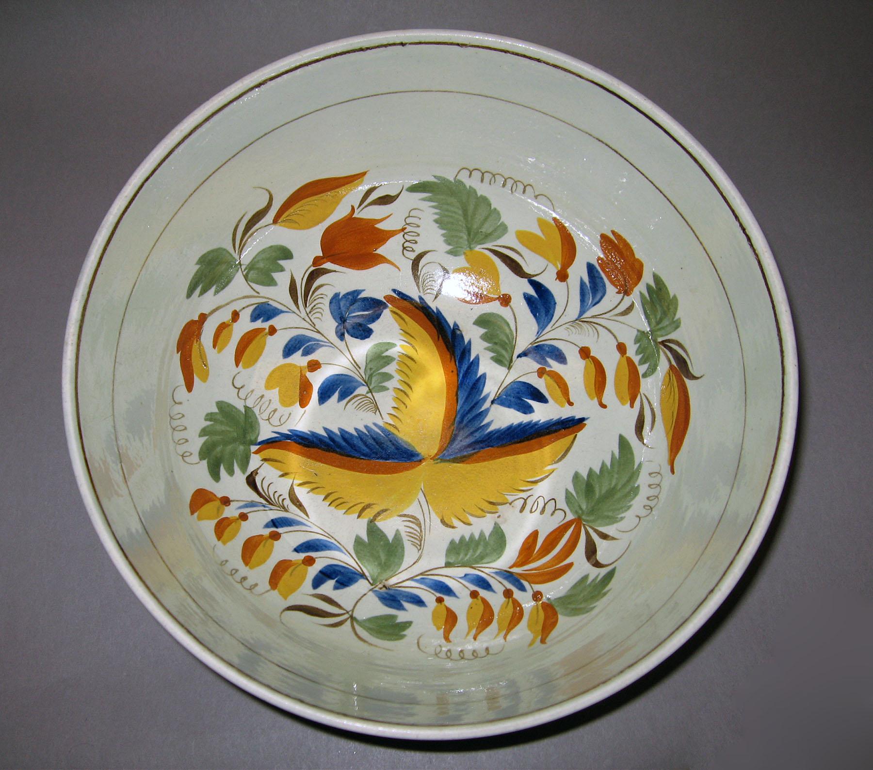 1956.0018.007 Pearlware bowl (interior)