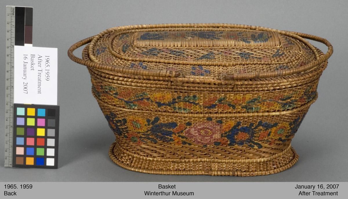 1965.1959 Basket, back, after conservation treatment