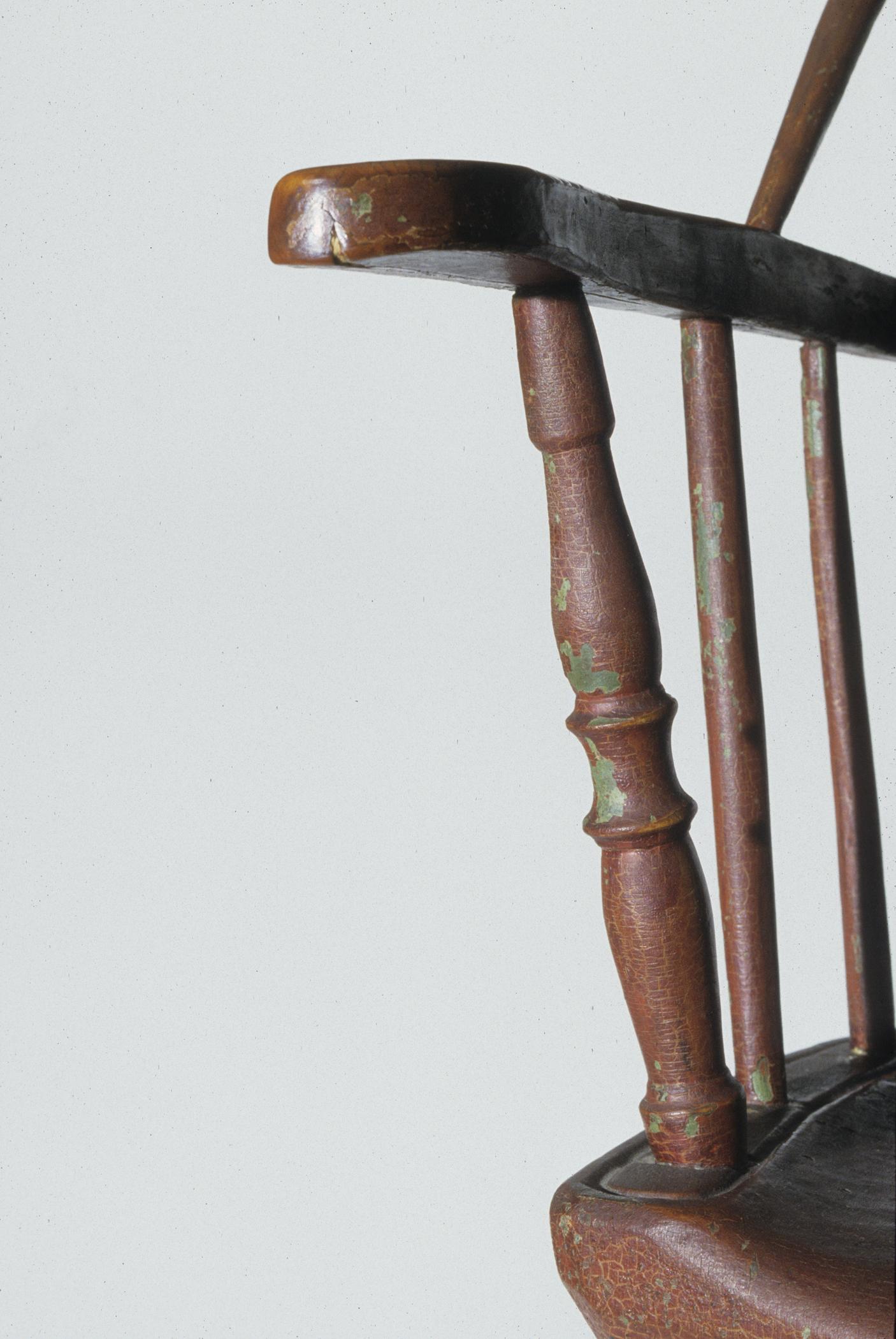 1965.2037 Chair, Windsor Armhair, Detail 1