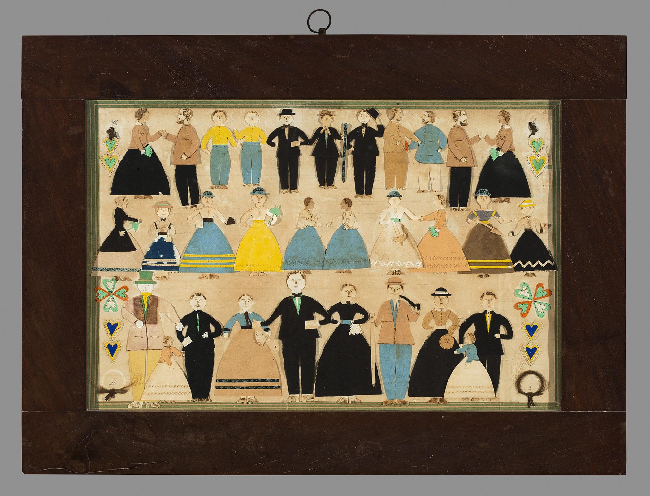 1965.2038 A Cutwork picture, B Frame, view 1