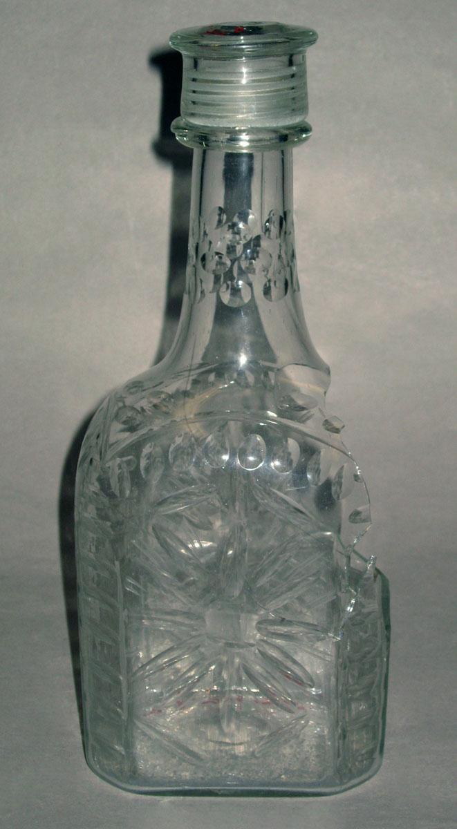 1956.0027 A, B Glass bottle