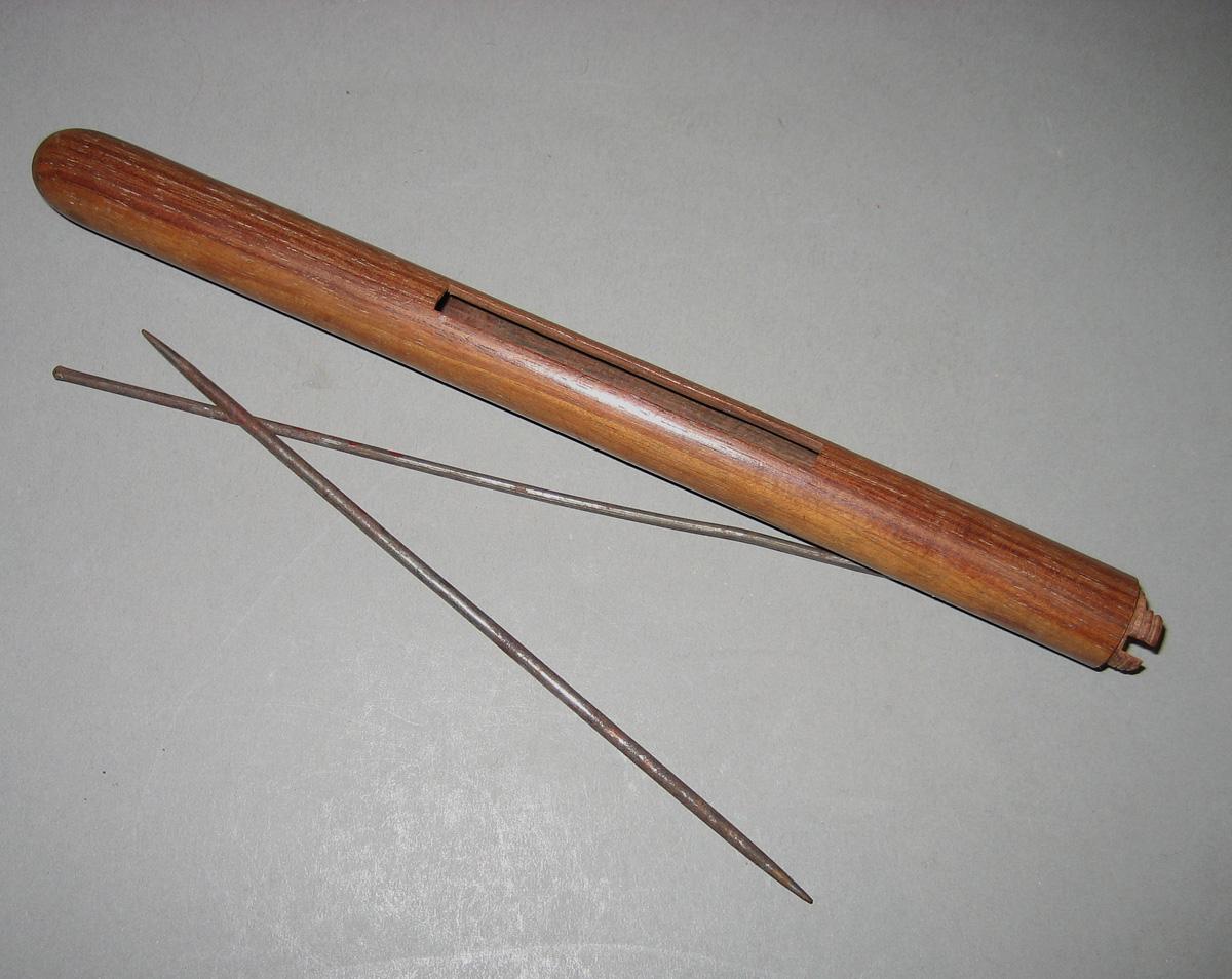 1965.2070 A, B, C Knitting Needles and Case