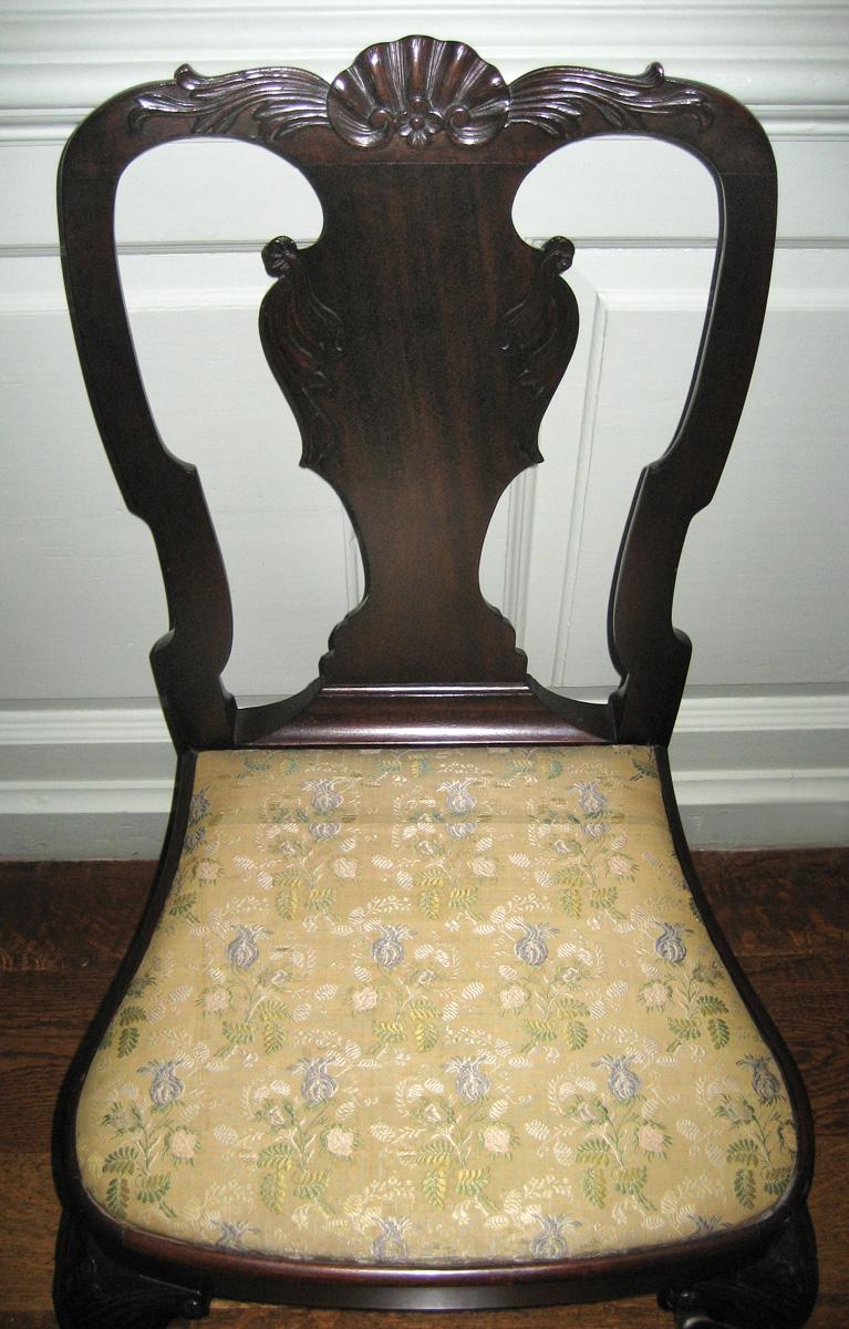 1956.0031.002 Chair, 1984.0666.002 Slip seat, detail 1