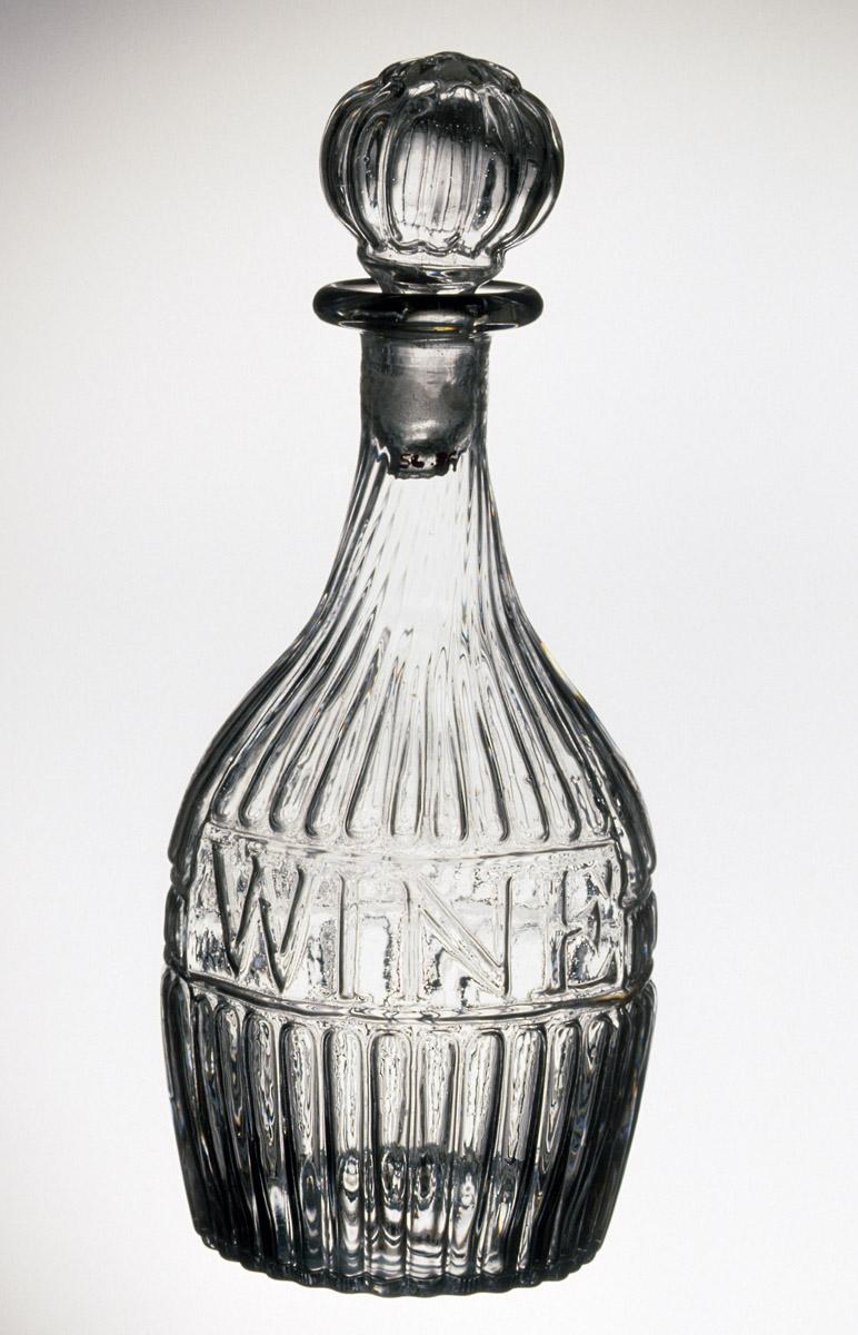 1956.0036 A, B Lead glass decanter