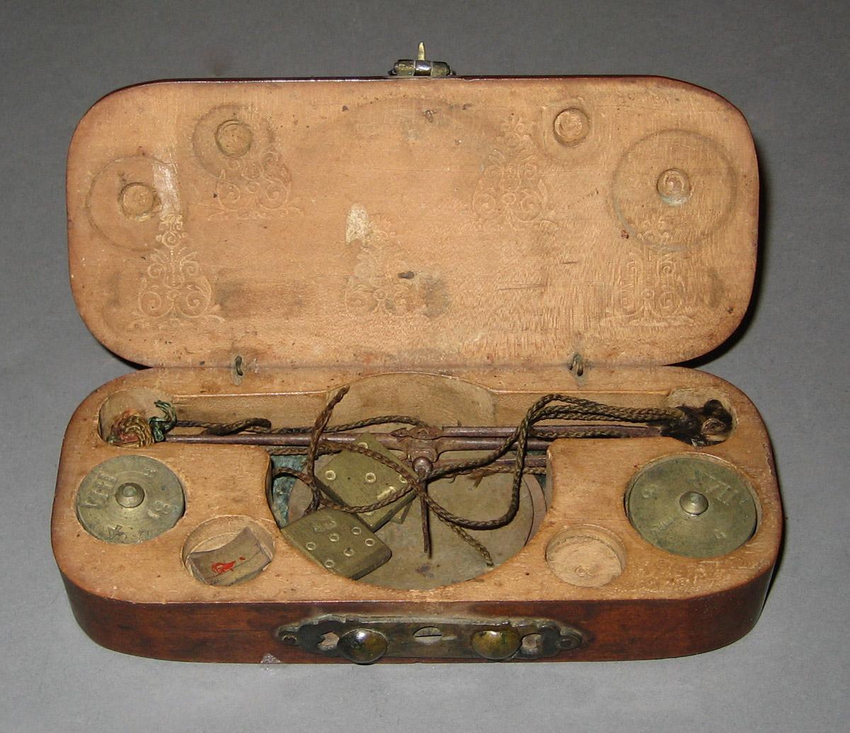 1965.2141 A-J Box, Scale, and Weights