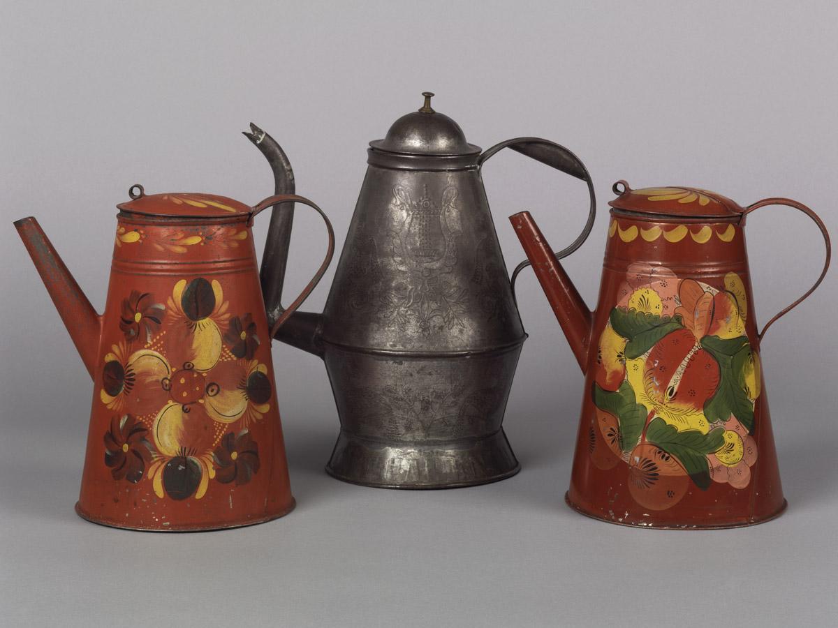 1959.2068, 1965.2152, 1959.2072 Teapots, Coffee pots