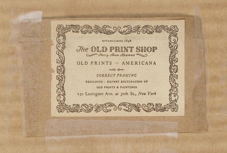 1965.2216 Print, 1965.2217 Frame, reverse, detail 1