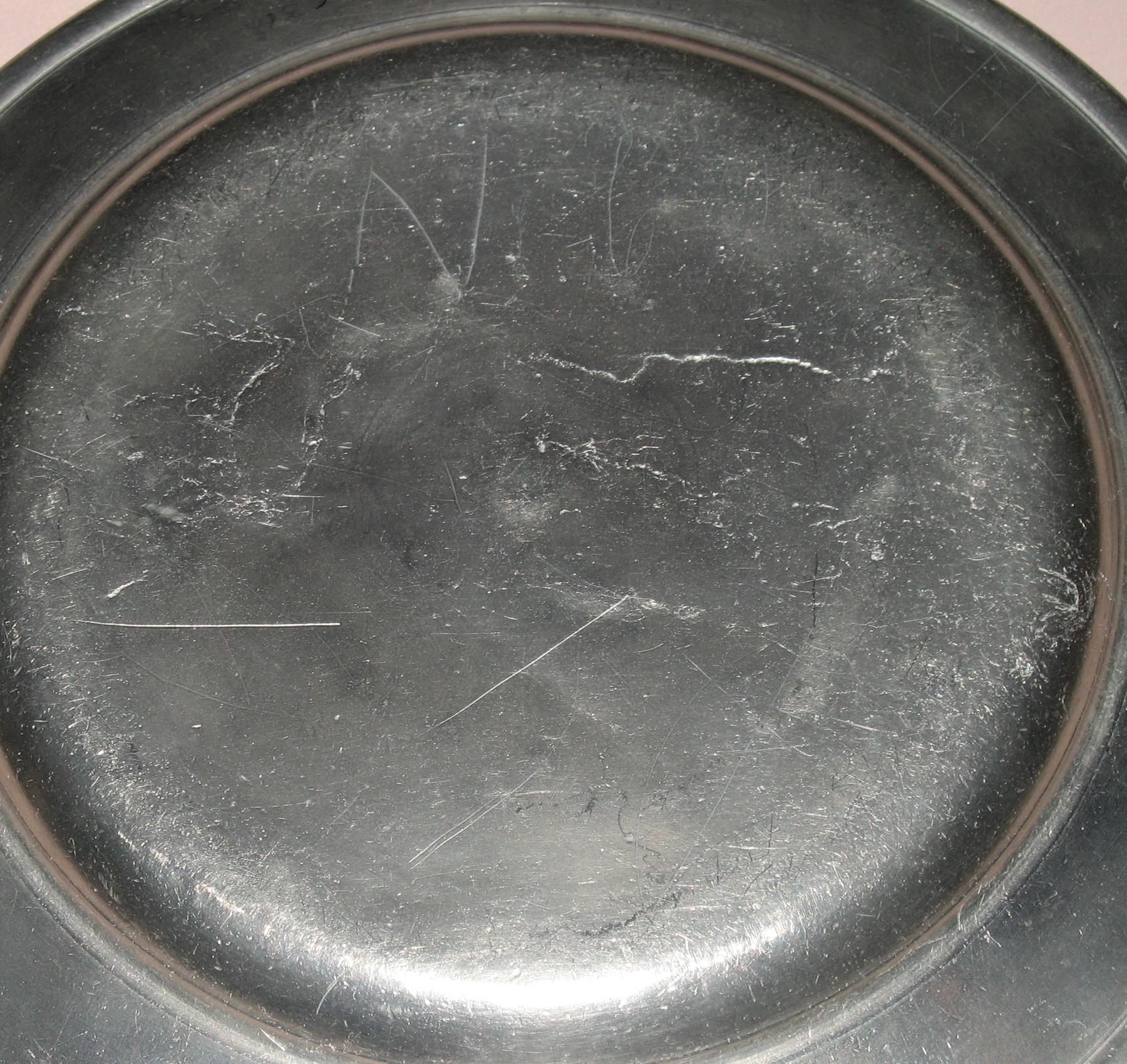 1965.2238 Pewter plate (NC scracth inscr.)