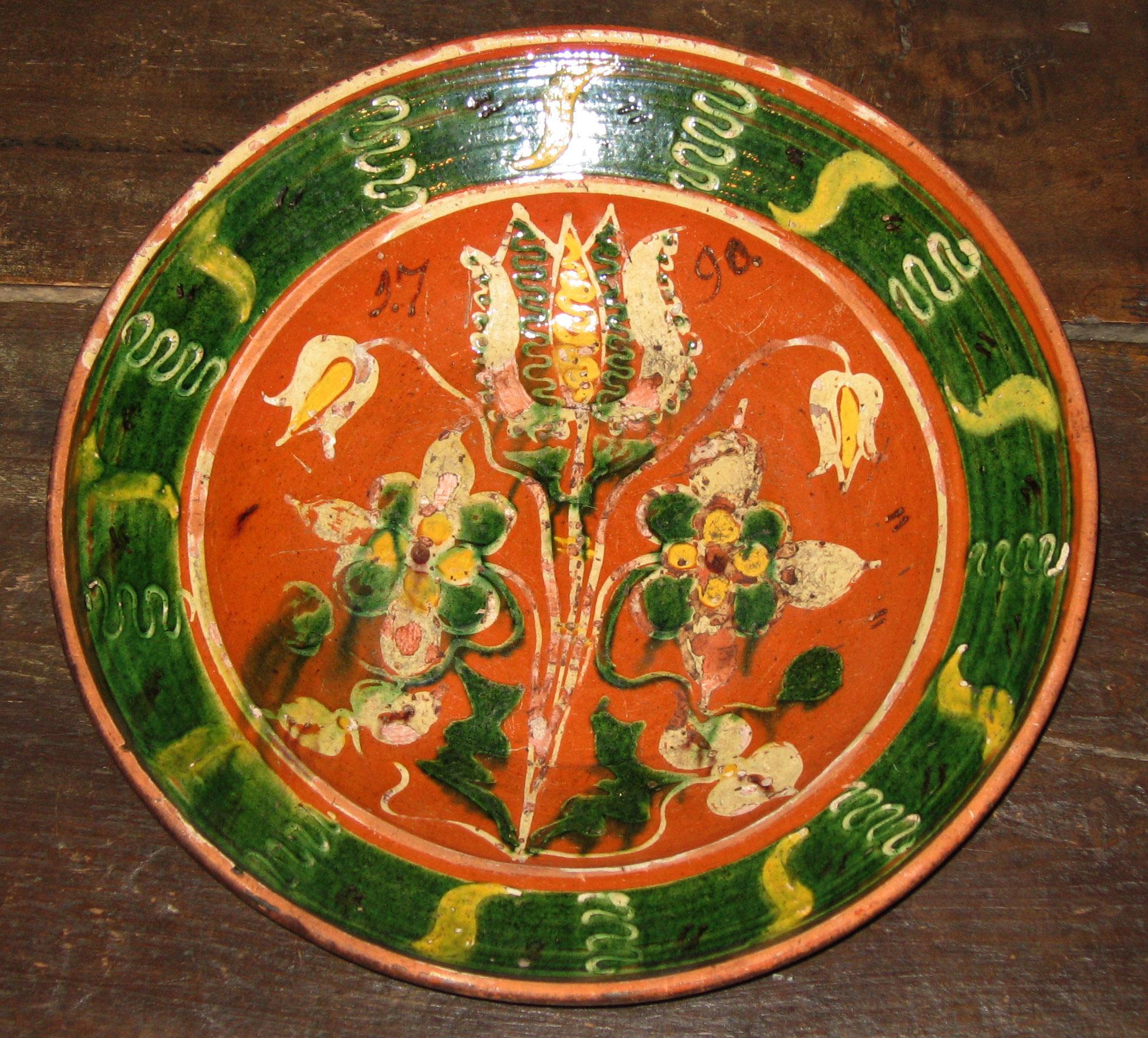 1965.2304 Slipware 1790 dish