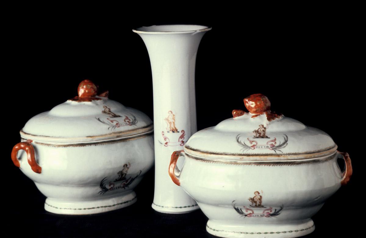 1956.0550.001 Tureen, .002 Tureen, 1956.0038.028 Vase