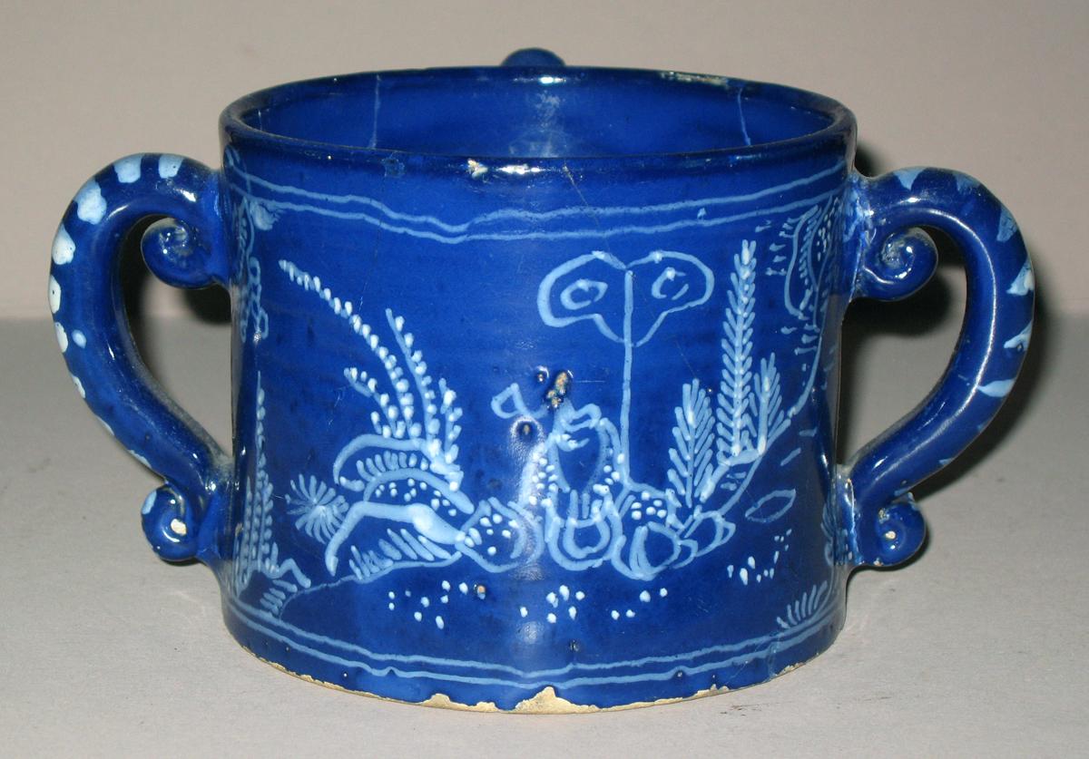 1965.2423 Delftware posset pot (side 2)