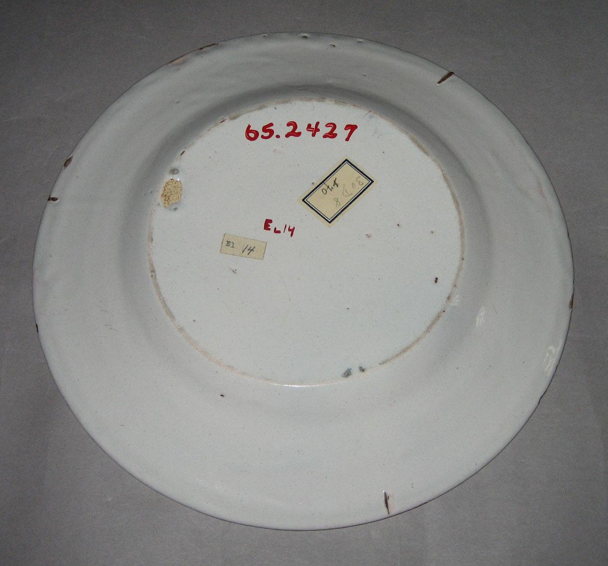 1965.2427 Delft plate (back)