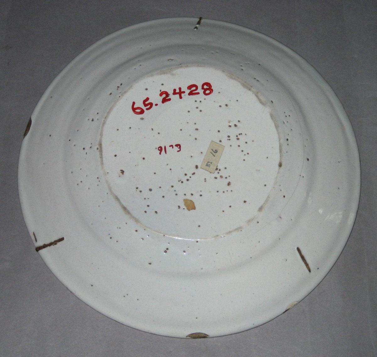 1965.2428 Delft plate (back)
