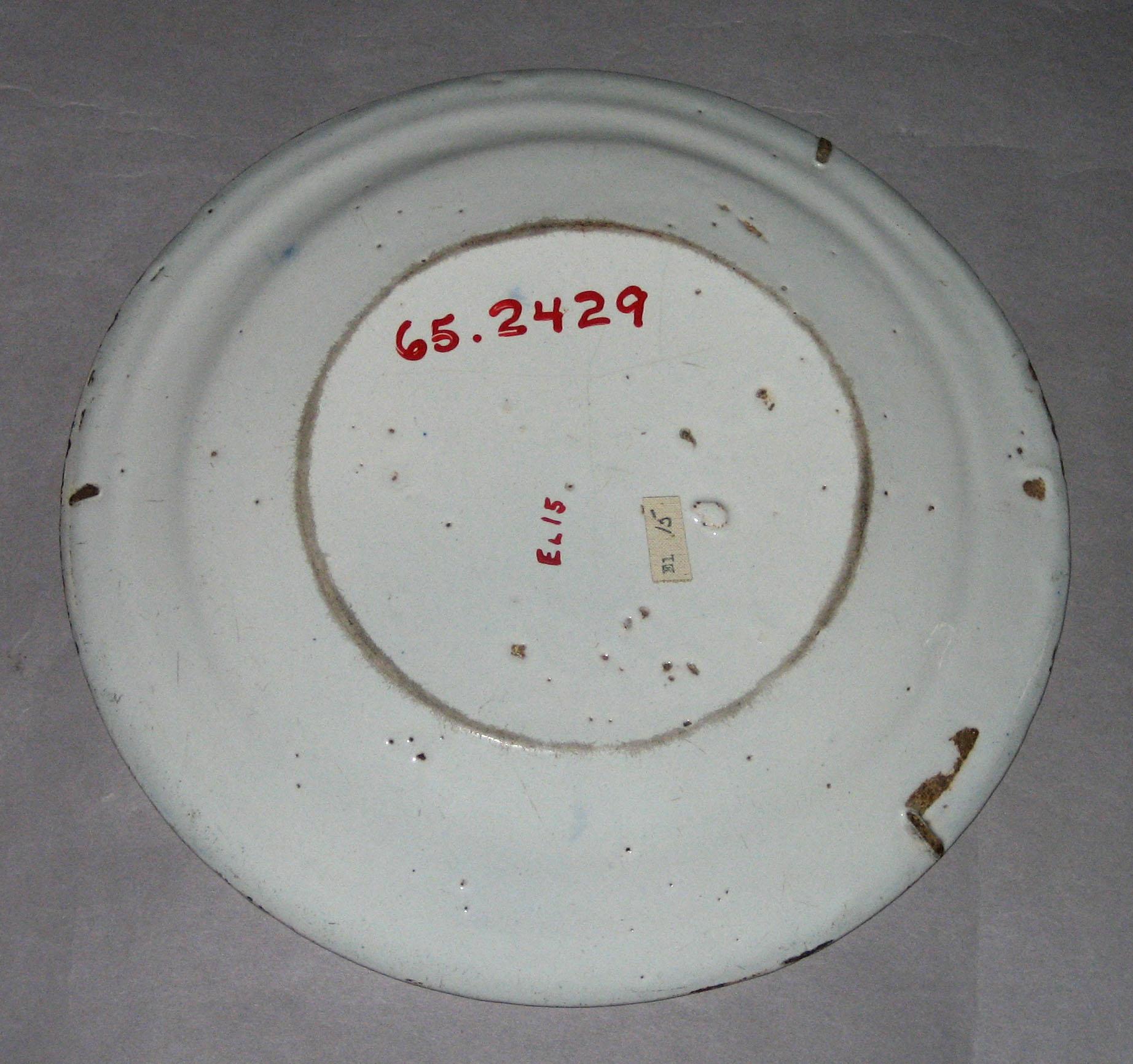 1965.2429 Delft plate (back)