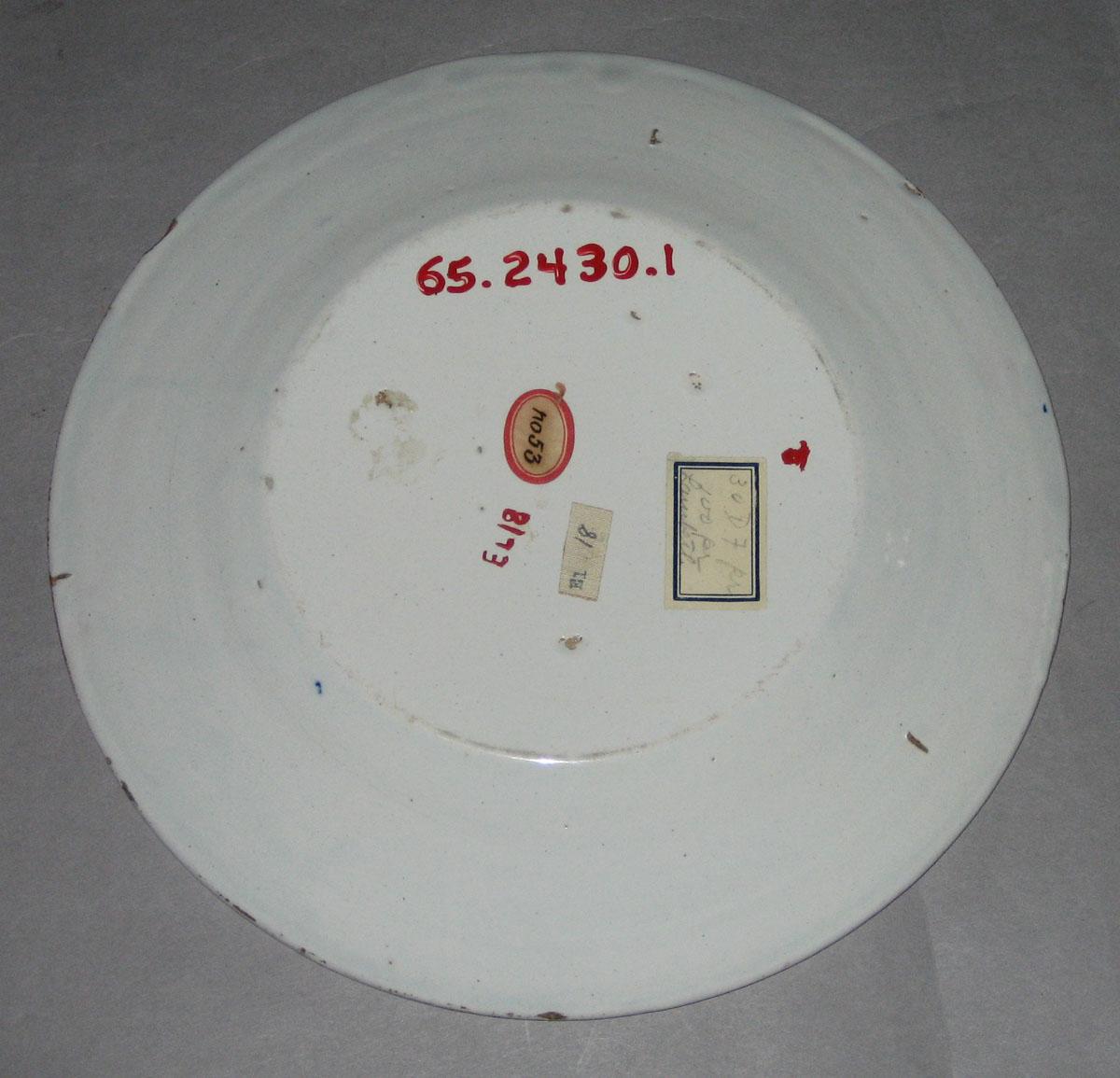 1965.2430.001 Delft plate (back)