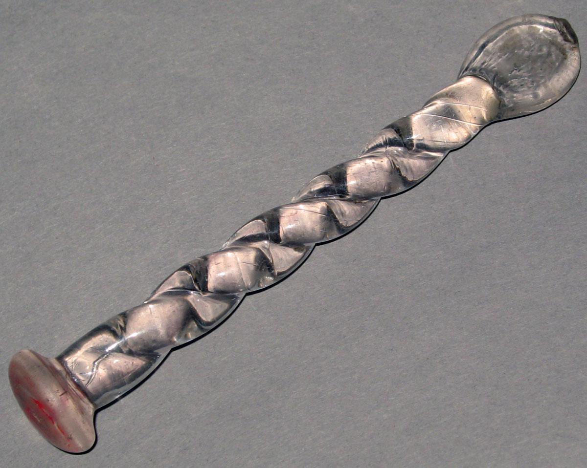 1965.2446 Colorless glass pestle