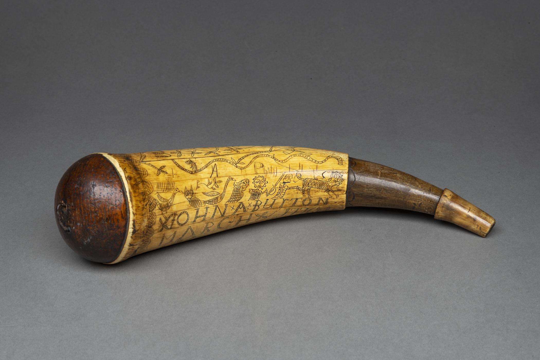 1965.2744 A Powder horn, view 1