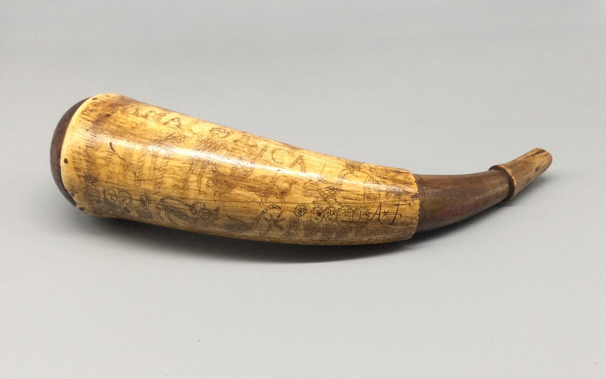 1965.2744 A Powder horn, view 2 NEH