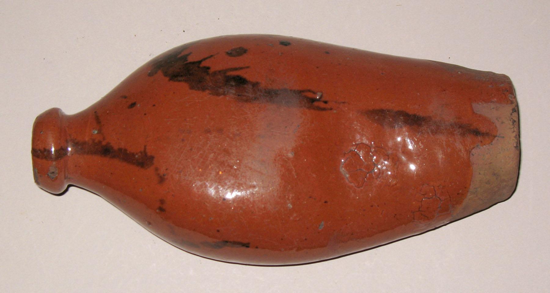 1965.2813 Redware flask