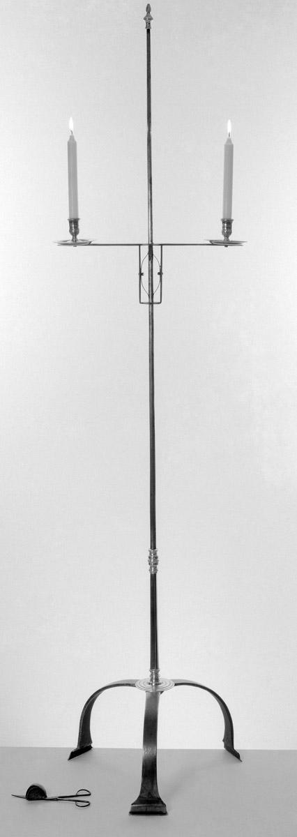 1960.1186, 1965.2878 Candlestand and snuffer