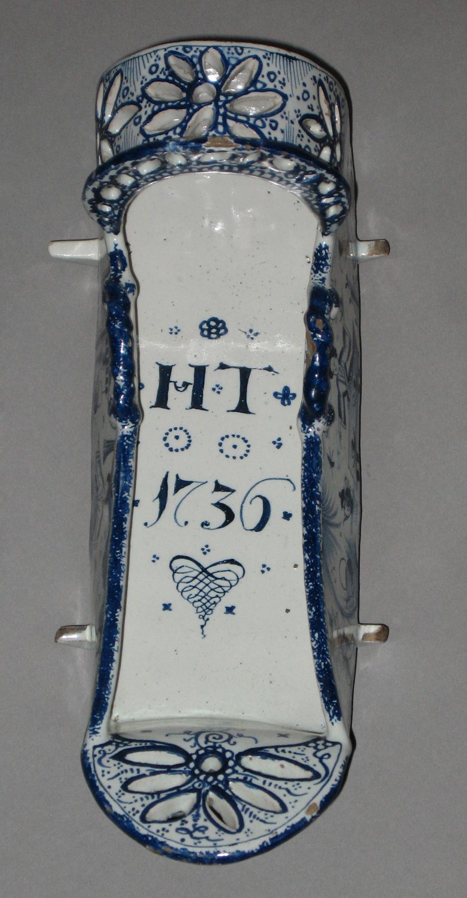 1965.2902 Delft 1736 cradle (inscription)