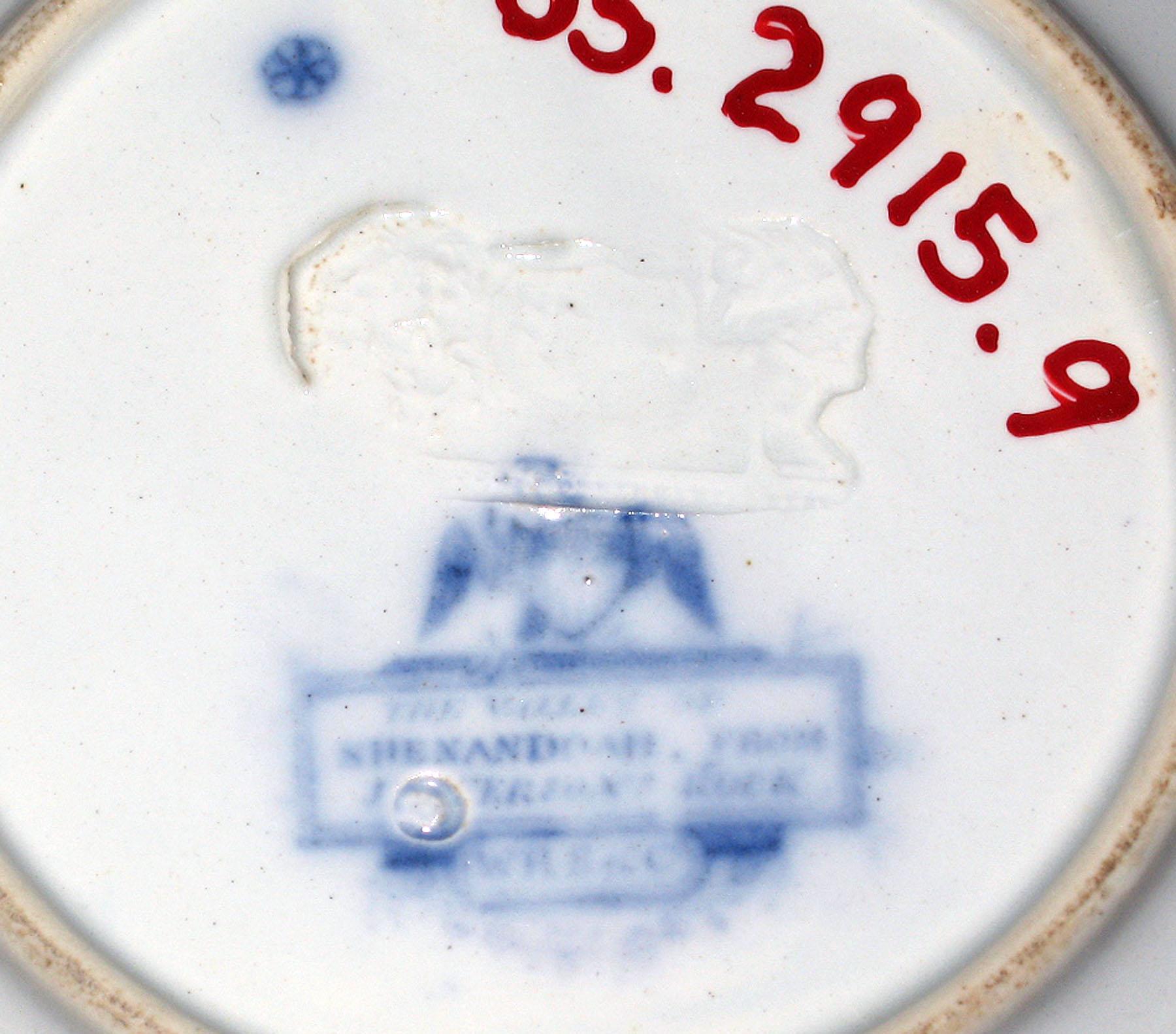 1965.2915.009 Ridgway earthenware saucer, mark