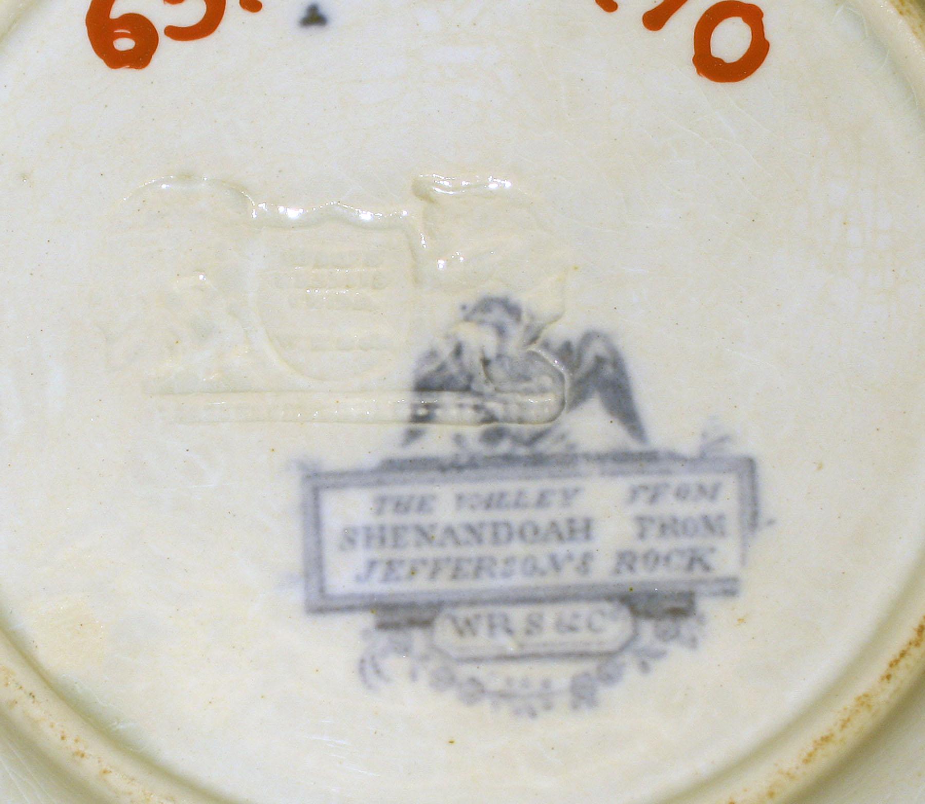 1965.2915.010 Ridgway earthenware plate, detail