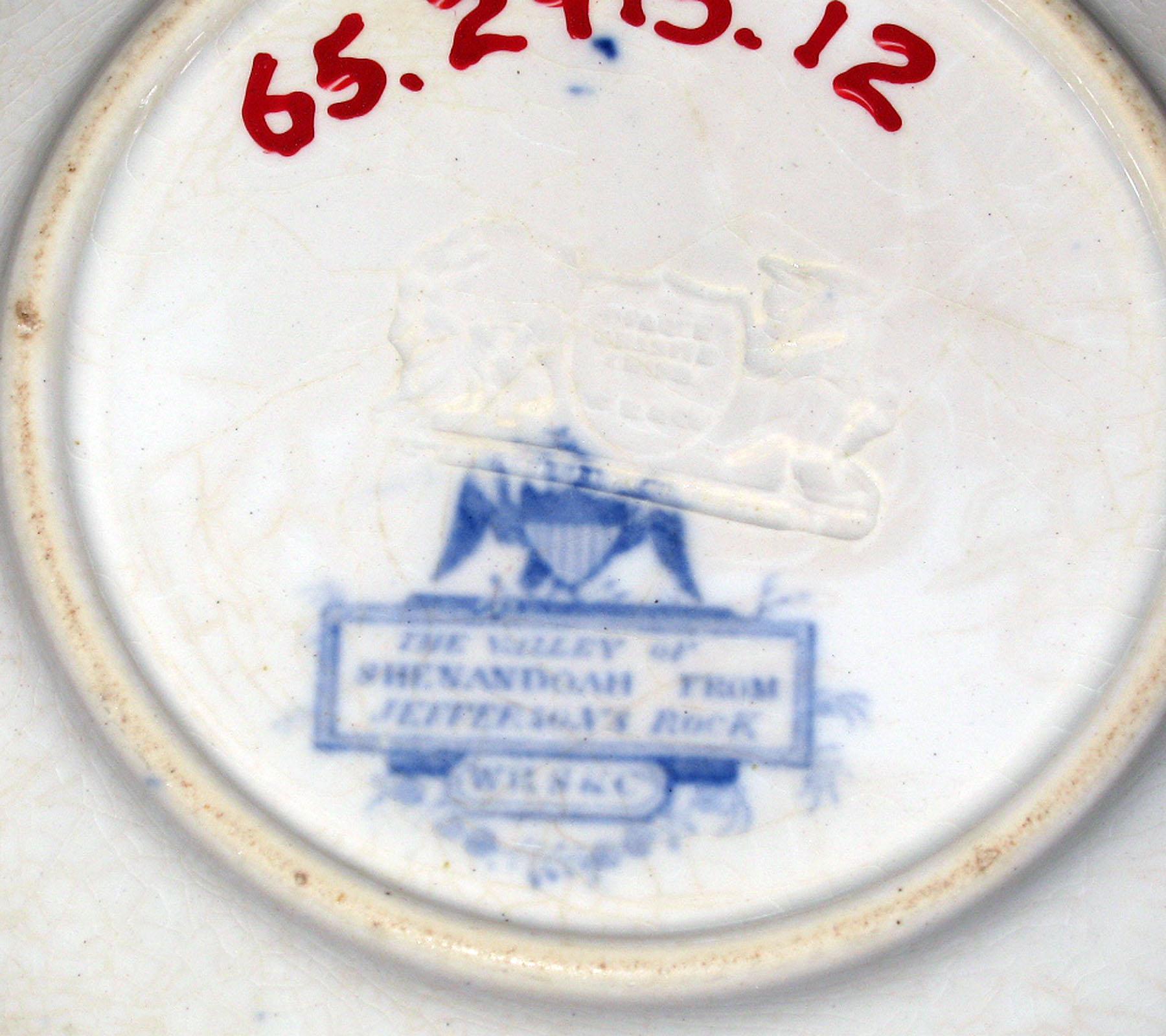 1965.2915.012 Ridgway earthenware plate, detail