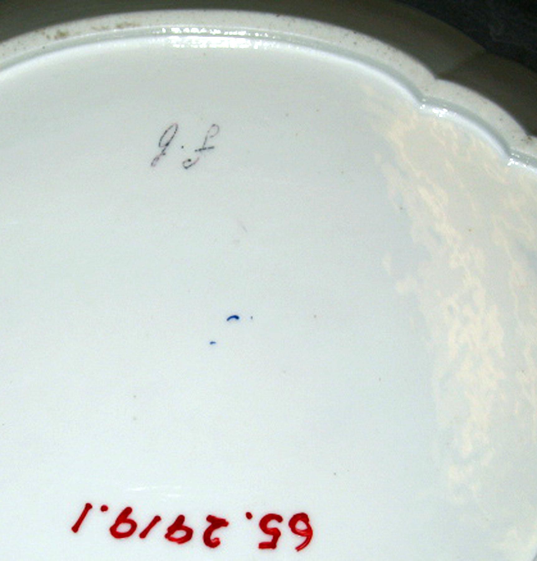 1965.2919.001 Sevres porcelain dish (incised mark)
