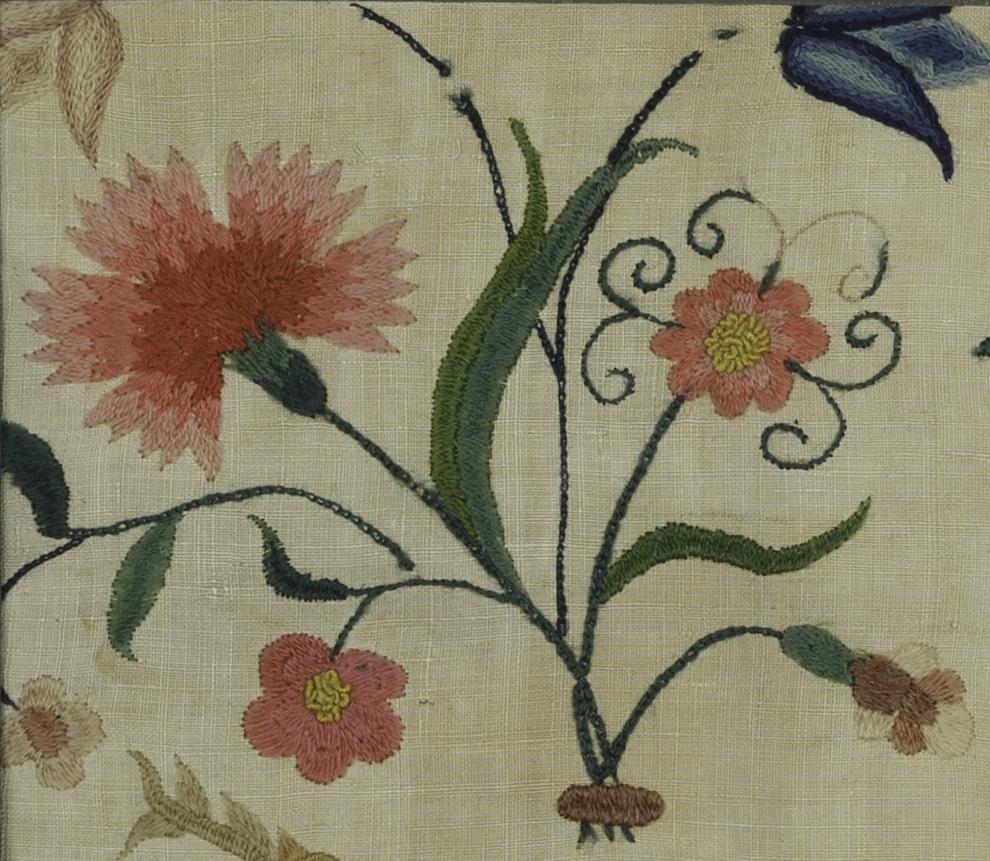1965.3077 Crewelwork Picture, Detail 2