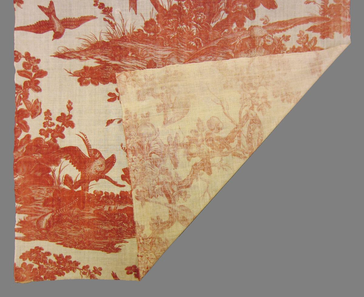 1966.0038 textile, printed partial folded corner