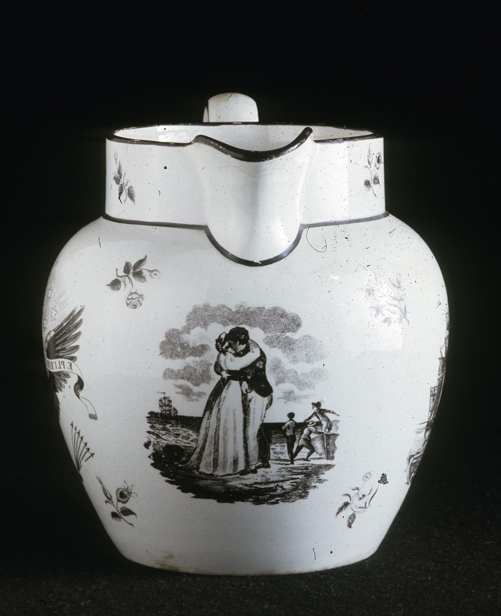 1966.0061 Pearlware Jug, front view