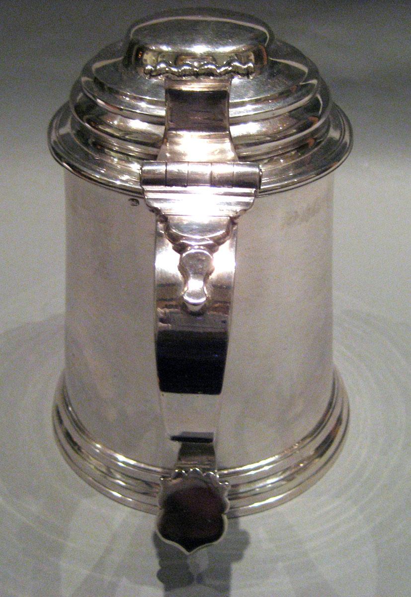 1966.0072 Silver Tankard handle detail